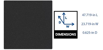 Acoustical Ceiling Tiles 48in X 24in Black Case of 12